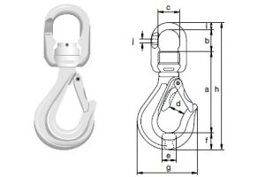 Гак-вертлюг CSE Green Pin® 8 клас EN 1677-2 Гак-вертлюг CSE Green Pin® 8 клас EN 1677-2