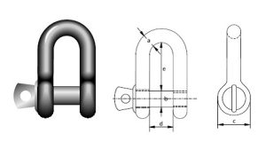 Скоба такелажная G-3151 Yellow Pin (прямая, винт, тип G210) Скоба такелажная G-3151 Yellow Pin (прямая, винт, тип G210)