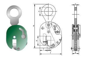 Захват вертикальний P-6615 тип V Green Pin® для підйому та транспортування