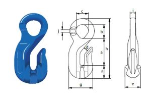 Крюк-ограничитель с проушиной UCRO Green Pin® 10 класс EN 1677 Крюк-ограничитель с проушиной UCRO Green Pin® 10 класс EN 1677